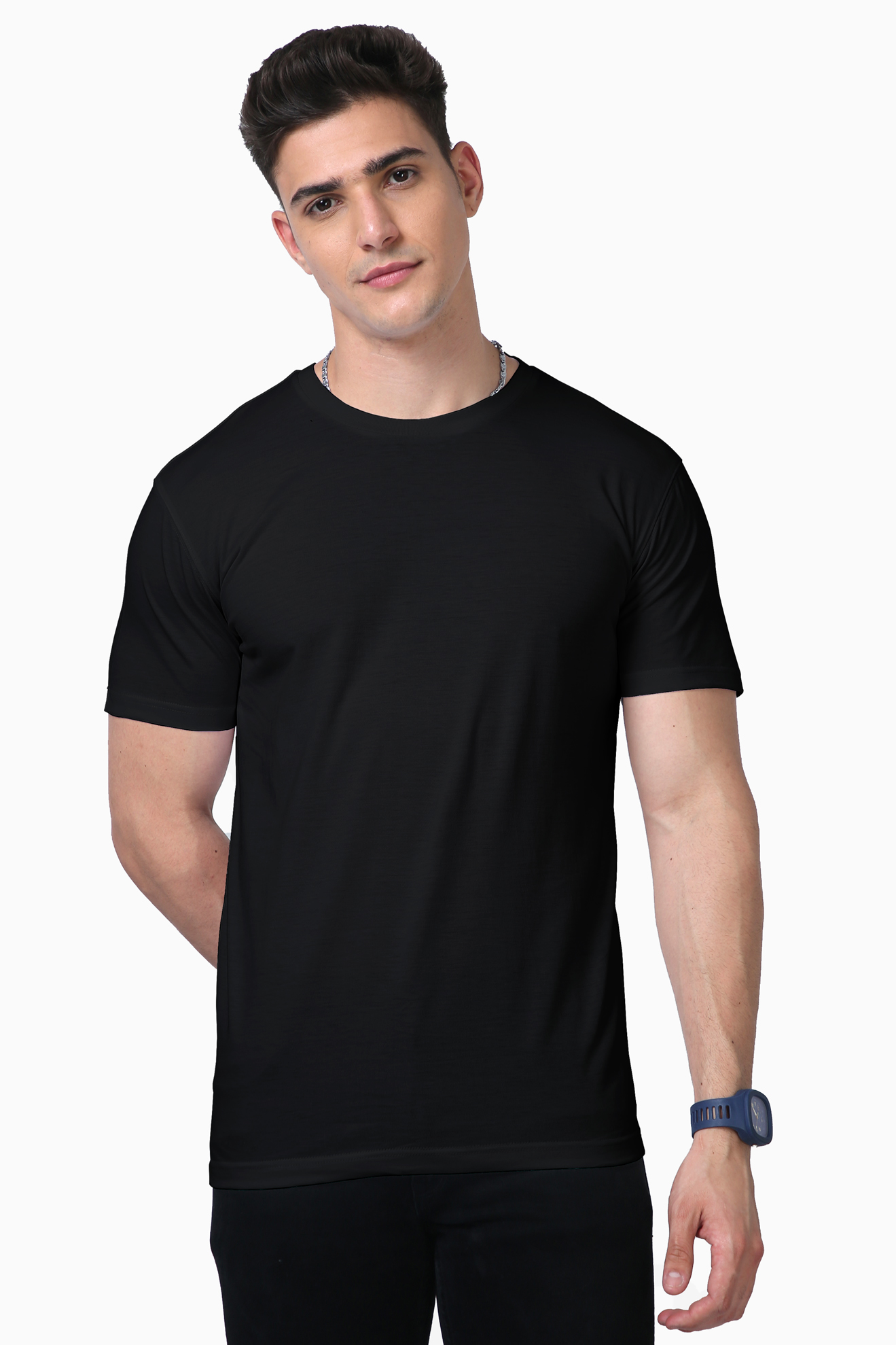 Mens Round Neck Solid color tshirt - Accents and Apparels