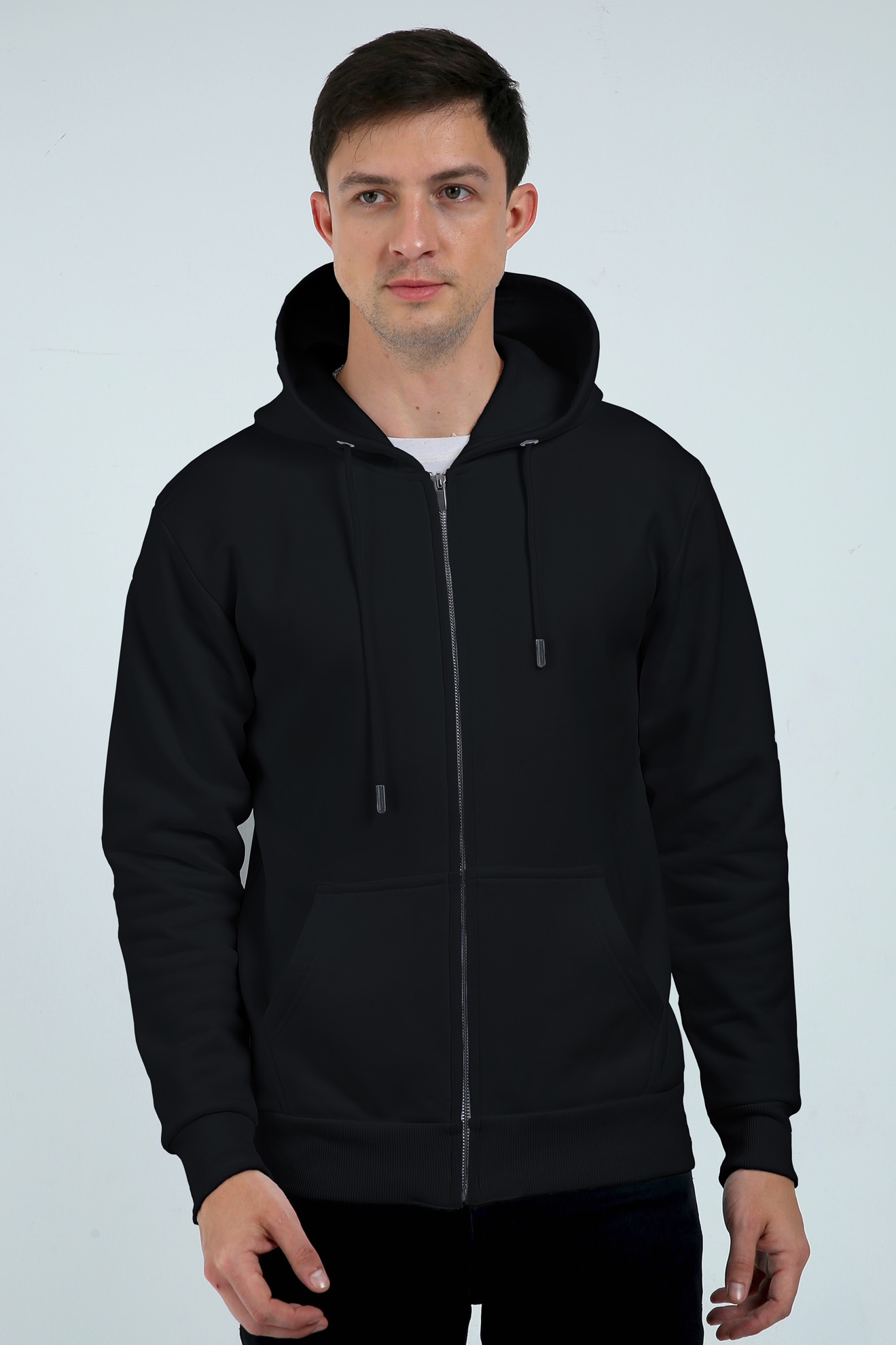 Premium Cotton Blend Zipped Hoodie: Durable and Comfortable